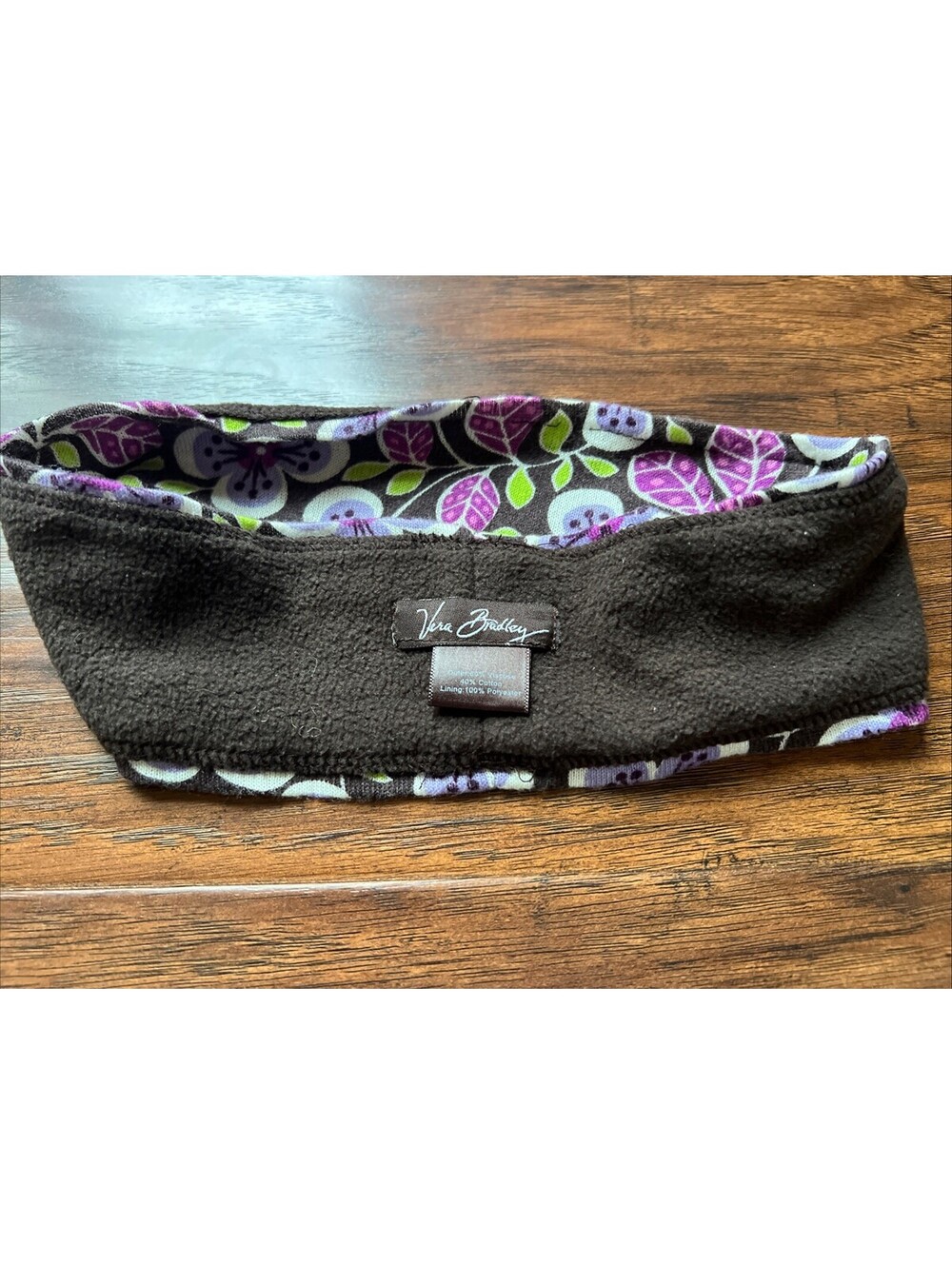 Vera Bradley Headband Plum Petals Pattern EUC! Ear Warmer Hair Accessory Floral